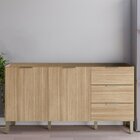 Balcão 1600 2 Portas 3 Gavetas - Glam Freijó/freijó