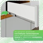 Balcão 1 Porta 1 Gaveta 100% Mdf Paloma Cinamomo / Branco Ace