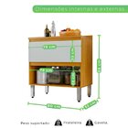 Balcão 1 Porta 1 Gaveta 100% Mdf Paloma Cinamomo / Branco Ace