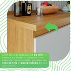 Balcão 1 Porta 1 Gaveta 100% Mdf Paloma Cinamomo / Branco Ace