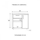 Balcão 1 Porta 1 Gaveta 2 Nichos Est016