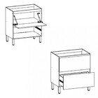 Balcão 1 Porta 1 Gaveta 80cm Art Kits Parana