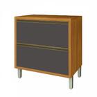 Balcão 1 Porta 1 Gaveta 80cm Baronesa Nesher Freijó/grafite