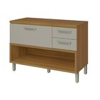 Balcão 1 Porta 1 Gaveta 80cm Princesa 100% Mdf Freijó/off Whi