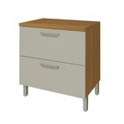 Balcão 1 Porta 1 Gaveta 80cm Princesa 100% Mdf Freijó/off Whi