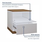 Balcão 1 Porta 1 Gaveta Com Rodapé 80 Cm 100% Mdf Rainha Bran