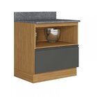 Balcão 1 Porta 1 Gaveta E Tampo Inova Itatiaia Freijó/grafite