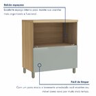 Balcão 1 Porta 1 Gaveta Marquesa 80cm  100% Mdf Nature/verde