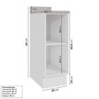 Balcão 1 Porta 30cm Com Tampo Arizona Cabecasa Madeiraorigina