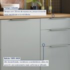 Balcão 1 Porta 3 Gavetas 120cm  100% Mdf Marquesa Nature/verde