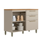 Balcão 1 Porta 3 Gavetas 120cm Atena Linea Brasil