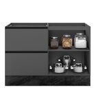 Balcão 1 Porta 3 Gavetas 120cm Flex Sem Tampo Para Pia Desloc