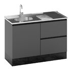 Balcão 1 Porta 3 Gavetas 120cm Flex Sem Tampo Para Pia Desloc