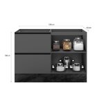 Balcão 1 Porta 3 Gavetas 120cm Flex Sem Tampo Para Pia Desloc