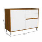 Balcão 1 Porta 3 Gvt 120cm Sem Tampo Denver Herval