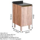 Balcao 1 Porta 40cm Em Mdf Kali Premium 12218x21 Nicioli