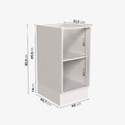 Balcão 1 Porta 40cm Sem Tampo Com Rodapé Puxador 150mm Ipanem