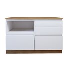 Balcão 1 Porta 4 Gavetas Com Rodapé 120cm 100% Mdf Rainha Bra