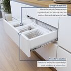 Balcão 1 Porta 4 Gavetas Com Rodapé 120cm 100% Mdf Rainha Bra