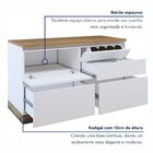 Balcão 1 Porta 4 Gavetas Com Rodapé 120cm 100% Mdf Rainha Bra