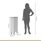 Balcão 1 Porta  Rainha 20cm 100% Mdf Branco/nature