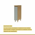 Balcão 1 Porta  Rainha 20cm 100% Mdf Nature/verde