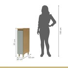 Balcão 1 Porta  Rainha 20cm 100% Mdf Nature/verde