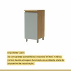 Balcão 1 Porta  Rainha 40cm 100% Mdf Nature/verde