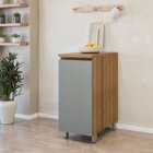 Balcão 1 Porta  Rainha 40cm 100% Mdf Nature/verde