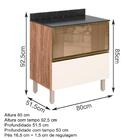 Balcao 1 Porta Basc Reflecta E 1 Gav Mdf Kali Premium 13548x2