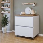 Balcão 1 Porta Basculante 1 Gaveta 70cm 100% Mdf Rainha Branc