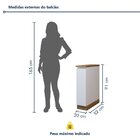 Balcão 1 Porta Com Rodapé 20cm 100% Mdf Rainha Branco/nature