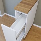 Balcão 1 Porta Com Rodapé 20cm 100% Mdf Rainha Branco/nature