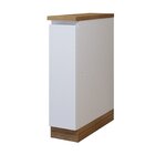 Balcão 1 Porta Com Rodapé 20cm 100% Mdf Rainha Branco/nature