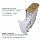 Balcão 1 Porta Com Rodapé 20cm 100% Mdf Rainha Branco/nature