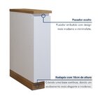 Balcão 1 Porta Com Rodapé 20cm 100% Mdf Rainha Branco/nature