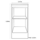 Balcão 1 Porta Com Tampo Sara Nogueira/branco - Fdecor