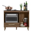 Balcão 1 Porta E 1 Gaveta Fit Com Tampo Para Cooktop - Nicioli