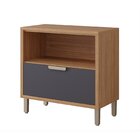 Balcão 1 Porta E 1 Gaveta Luiza Yescasa Freijó/titanium