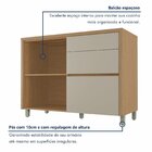 Balcão 1 Portas 3 Gaveta 120cm 100% Mdf Condessa Carvalho