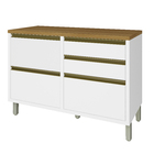 Balcao 1P/4G Baronesa Branco Freijo 120cm