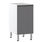 Balcão 40cm Branco 1 Porta Cinza Puro BP 82,5x40x53cm Spring Luciane