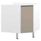 Balcão Canto Diagonal Branco 2 Portas Branco Polar BP 82,5x76x76cm Spring Luciane
