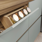 Balcao 1 Porta Bascula 4 Gavetas Nesher Rainha 120Cm 100% Mdf