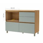 Balcao 1 Porta Bascula 4 Gavetas Nesher Rainha 120Cm 100% Mdf