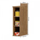 Balcão 20cm 3 Nichos Toscana Freijó - Mx Móveis