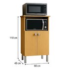 Balcão 2 Fornos Forno E Microondas Com 2 Portas E Prateleira