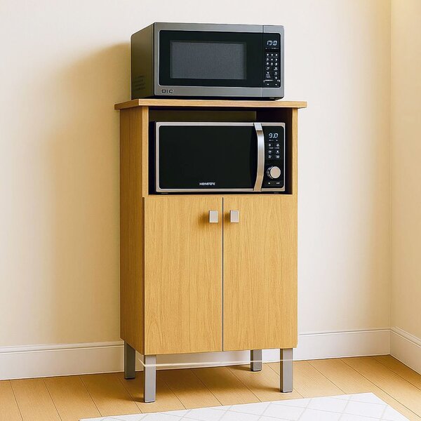 Balcão 2 Fornos Forno E Microondas Com 2 Portas E Prateleira