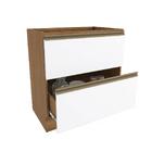 Balcão 2 Gavetas Kappesberg Celeste 100% Mdf Nogueira/branco