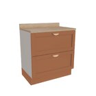 Balcão 2 Gavetões 80cm Com Tampo Arizona Cabecasa Madeiraorig